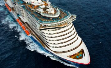 Carnival Mardi Gras Deck view of the Mardi Gras