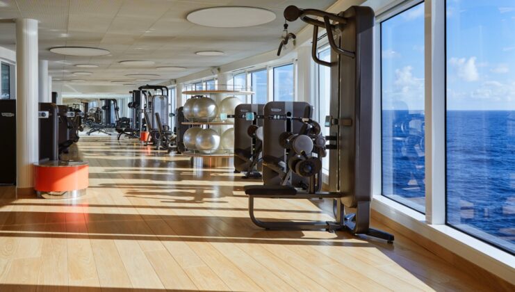 The ship's gym area