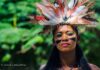 A Dominican Taino woman with head dress