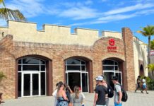 Amber Cove Dufry Duty Free Facade of the Dufry store in Amber Cove