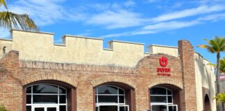 Amber Cove Dufry Duty Free Facade of the Dufry store in Amber Cove