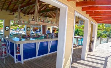 Amber Cove Cabana Bar Cabana bar interior and staff