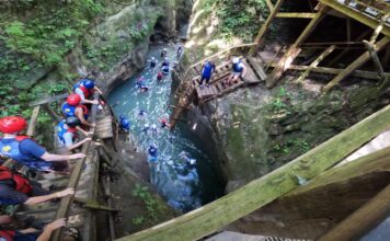 Damajagua 27 Falls Reviews View of the waterfalls jumping station