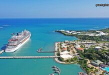 Amber Cove Cruise Port Amber Cover Cruise Port aerial view, photo by Edward Rivas.
