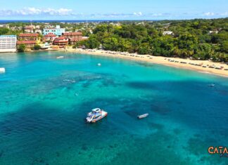 Snorkeling Catamaran view of the catamaran in Sosua Beach