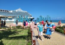 Amber Cove Update Tourists arriving to Amber Cove port