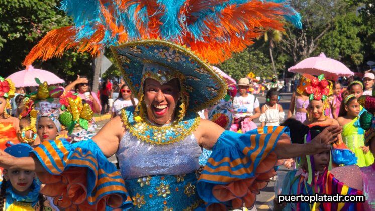 Happy carnival participant of Puerto Plata